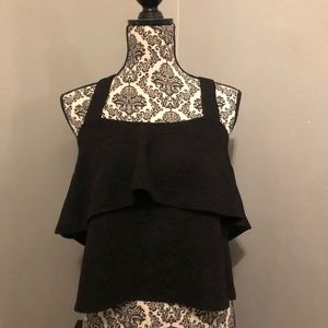 NWOT Black Madewell Tiered Tank Top